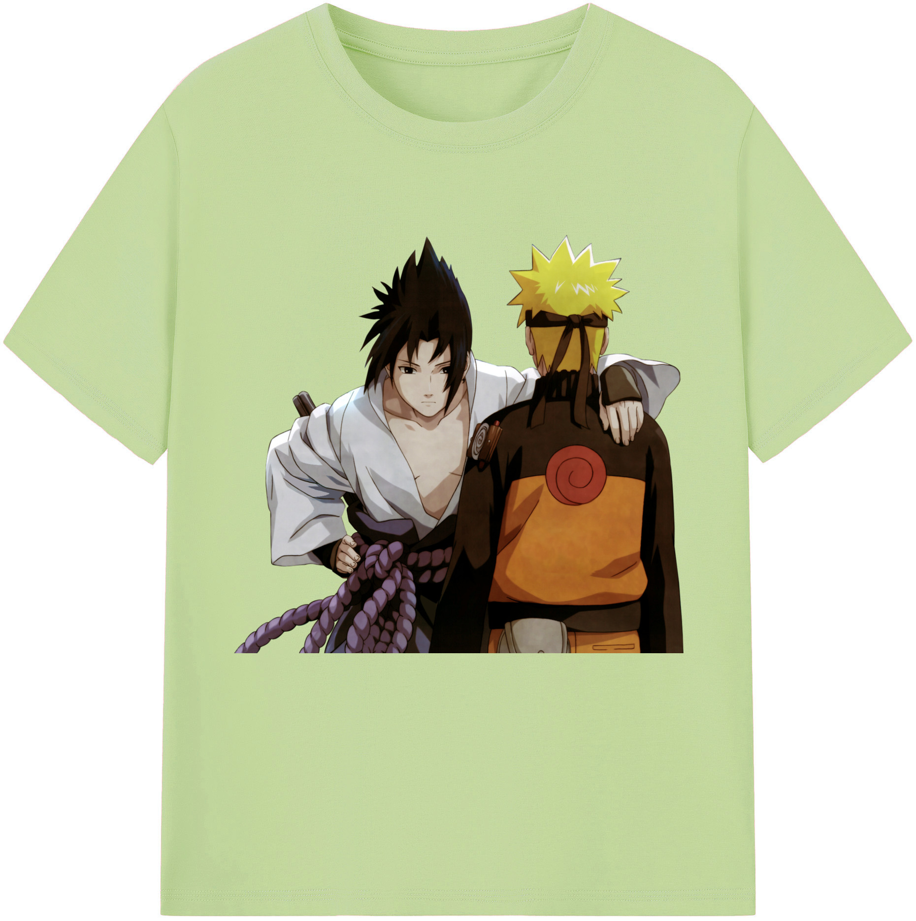 （画像用） NARUTO -ナルト- うちは サスケ Uchiha Sasuke 綿100％半袖Tシャツ（フロントプリント）